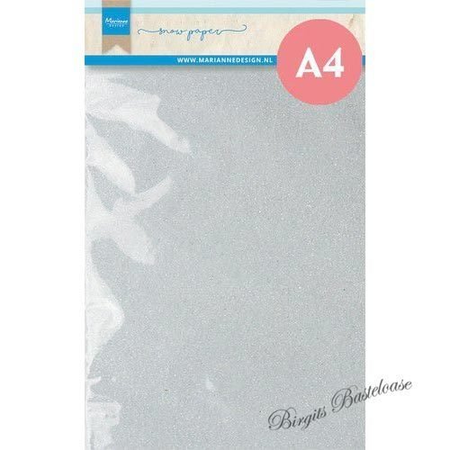 Marianne Design Glitterkarton weiß A4, Snow paper CA3181