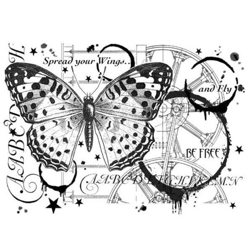 Crafty Individuals Unmoun Rubber Stamps Fly and Be Free CI-517