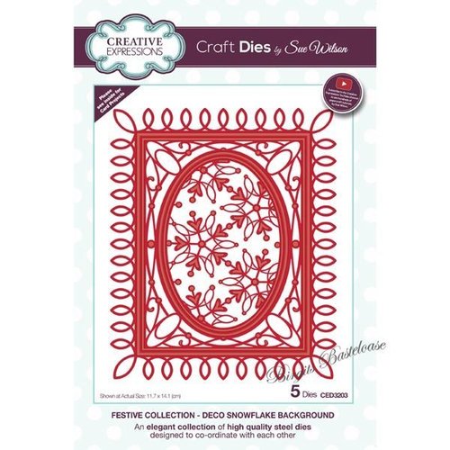 Creative Expressions Die Deco Snowflake Background CED3203