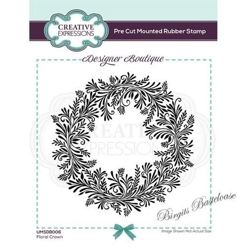 Creative Expressions Cling Stamp Floral Crown UMSDB006