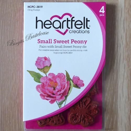 Heartfelt Creations Cling Stamps Small Sweet Peony HCPC-3819
