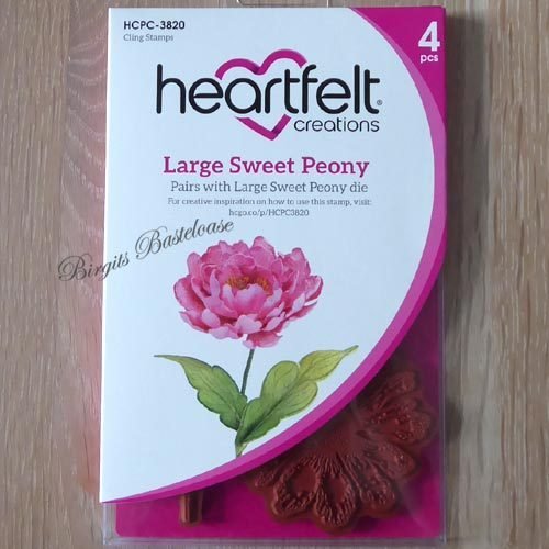 Heartfelt Creations Cling Stamps Large Sweet Peony HCPC-3820