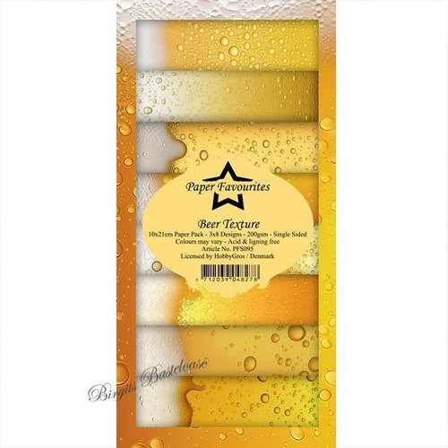 Paper Favourites Paper Pack Beer Texture 10 x 21 cm PFS095