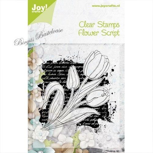 JoyCrafts Clear Stamp Tulpen Flower Script 0341
