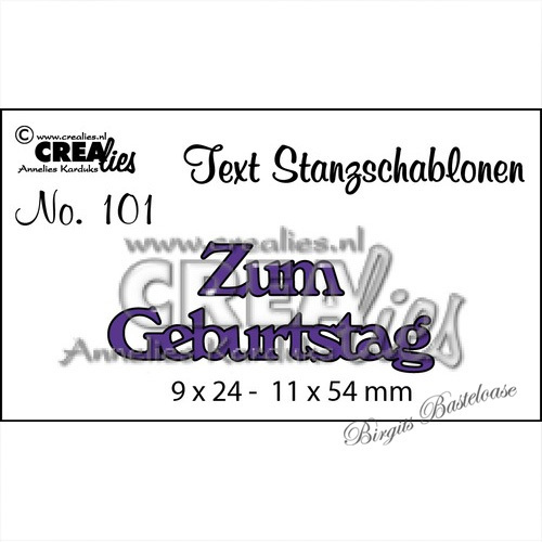 Crealies Text Stanzschablone Zum Geburtstag CLTSS101