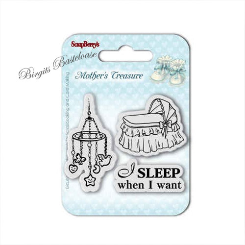 ScrapBerry's Clear Stamps Baby Babybett Mobile 7026