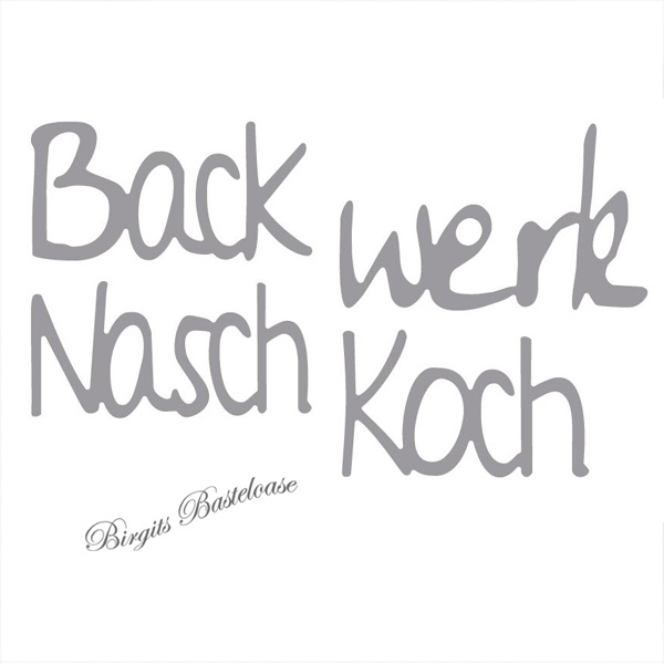Rayher Stanzschablone Back werk Nasch Koch Text 59696000