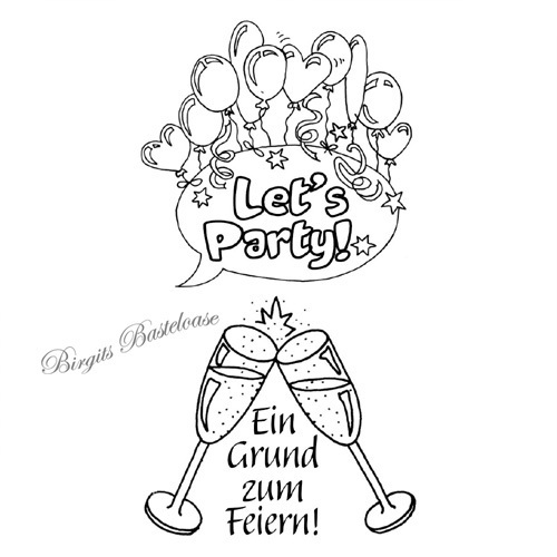 Efco Clear Stamps Let`s Party 1093