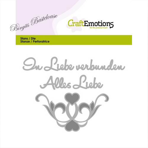CraftEmotions Stanzschablone Alles Liebe 115633/0416