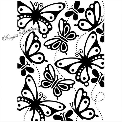 Prägefolder Embossing Folder butterflies Schmetterlinge D-207