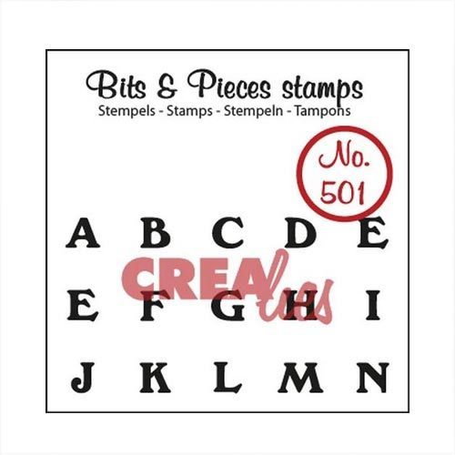 Crealies Clear Stamp Bits&Pieces Alphabet A bis N CLBP501