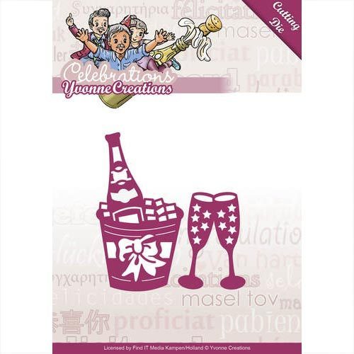 Yvonne Creations Stanzschablone Champagner YCD10046