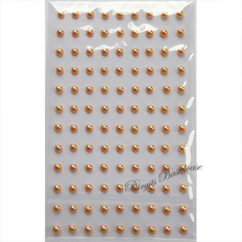 Halbperlen selbstklebend rund 5 mm apricot 008