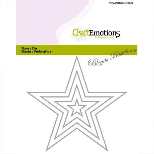 CraftEmotions Stanzschablone Rahmen Sterne 115633/0822