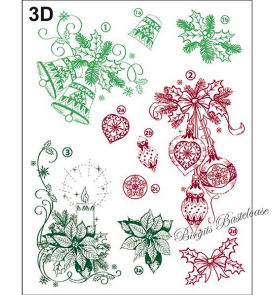 Viva Decor Stempel Clear Stamp Weihnachtsmotive 3D 307000