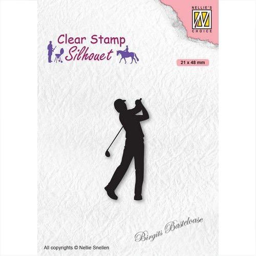Nellie's Clear Stamp Silhouette Golfer SIL069