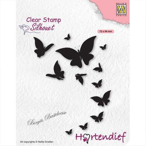 Nellie's Clear Stamp Silhouette Schmetterlinge SIL094