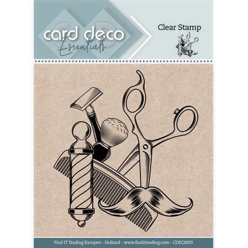 Card Deco Essentials Clear Stamps Barbier CDECS093