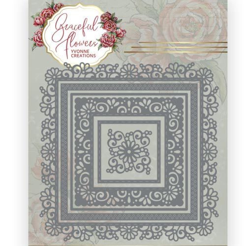 Yvonne Creations Stanzschablone Graceful Square YCD10260