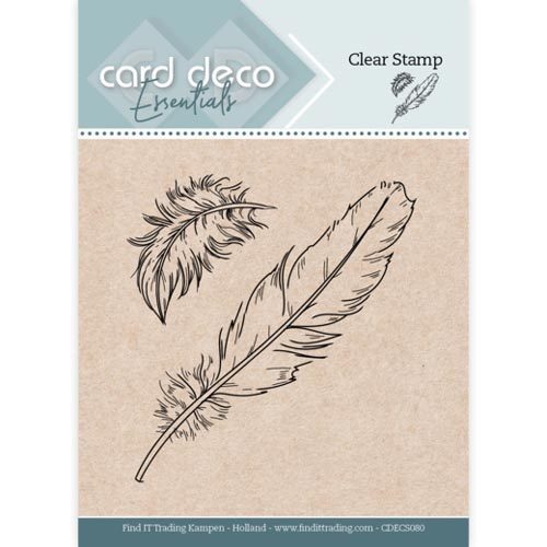 Card Deco Essentials Clear Stamps Feder, Feather CDECS080