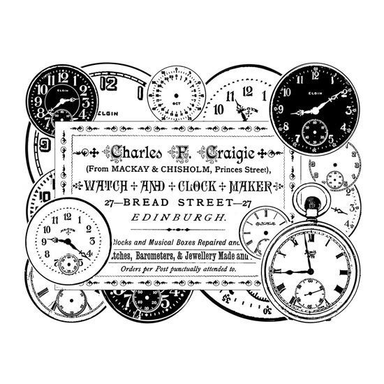 Crafty Individuals Clock Maker Unmounted Rubber Stamps CI-279