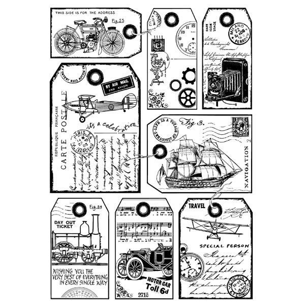 Crafty Individuals Unmounted Rubber Stamps Man's World CI-428