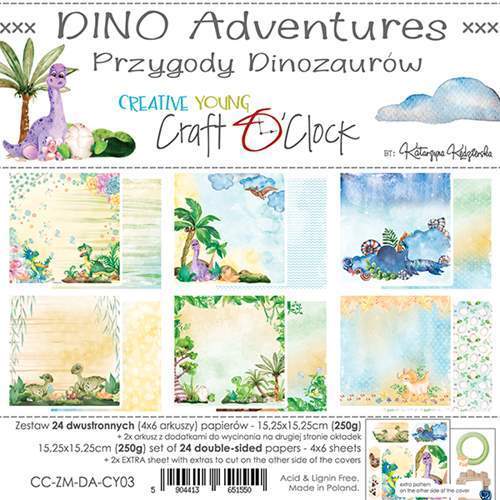 Craft O'Clock Paper Pack 15x15 Dino Adventures CC-ZM-DA-CY03
