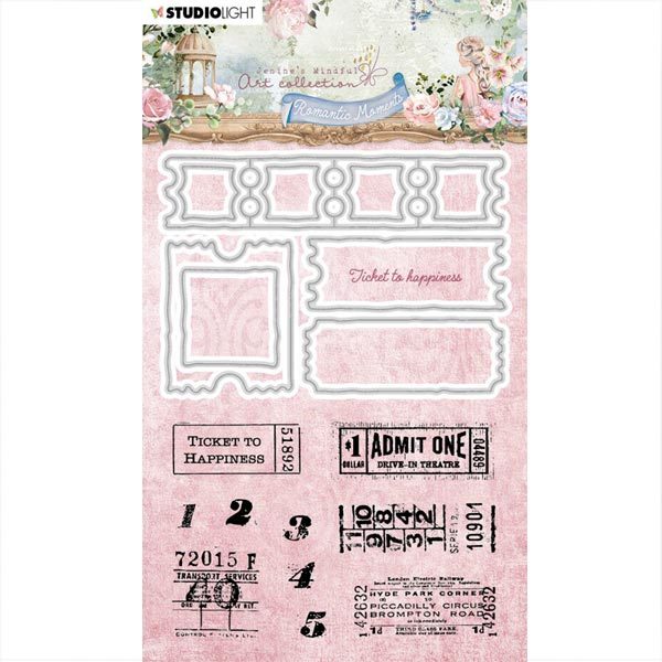 StudioLight Clear Stamp & Die Ticket to Happiness nr.62