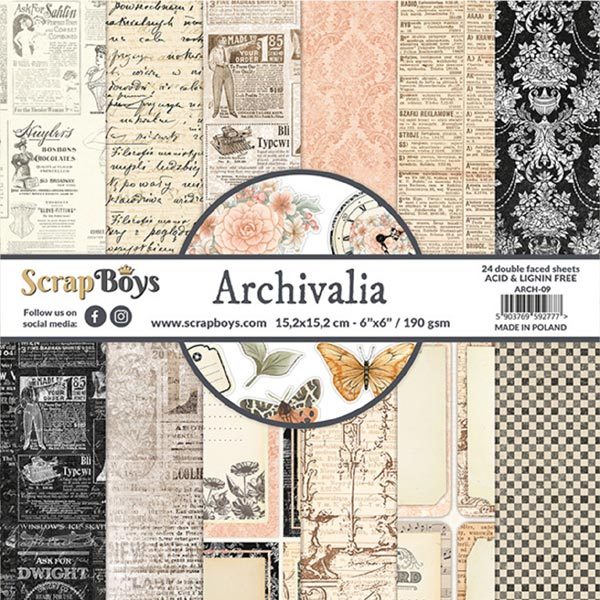 ScrapBoys Design Papier Archivalia 15x15 Paperpad