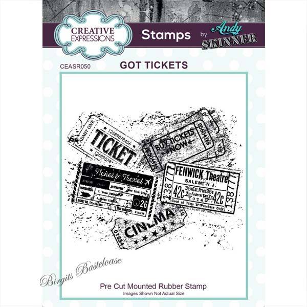 Andy Skinner Rubber Stamp A6 Got Tickets